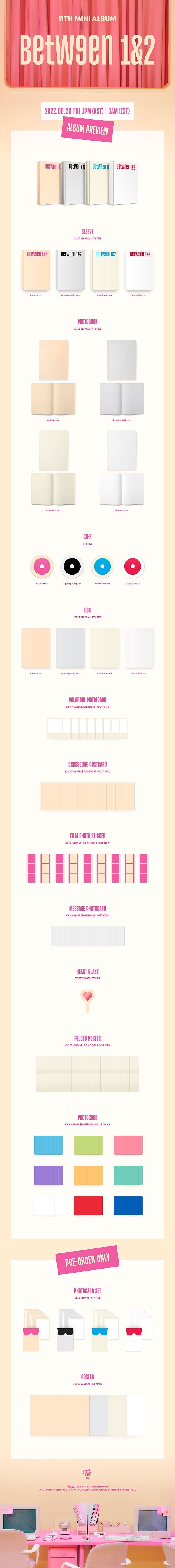 TWICE - BETWEEN 1&2 (11th Mini Album)