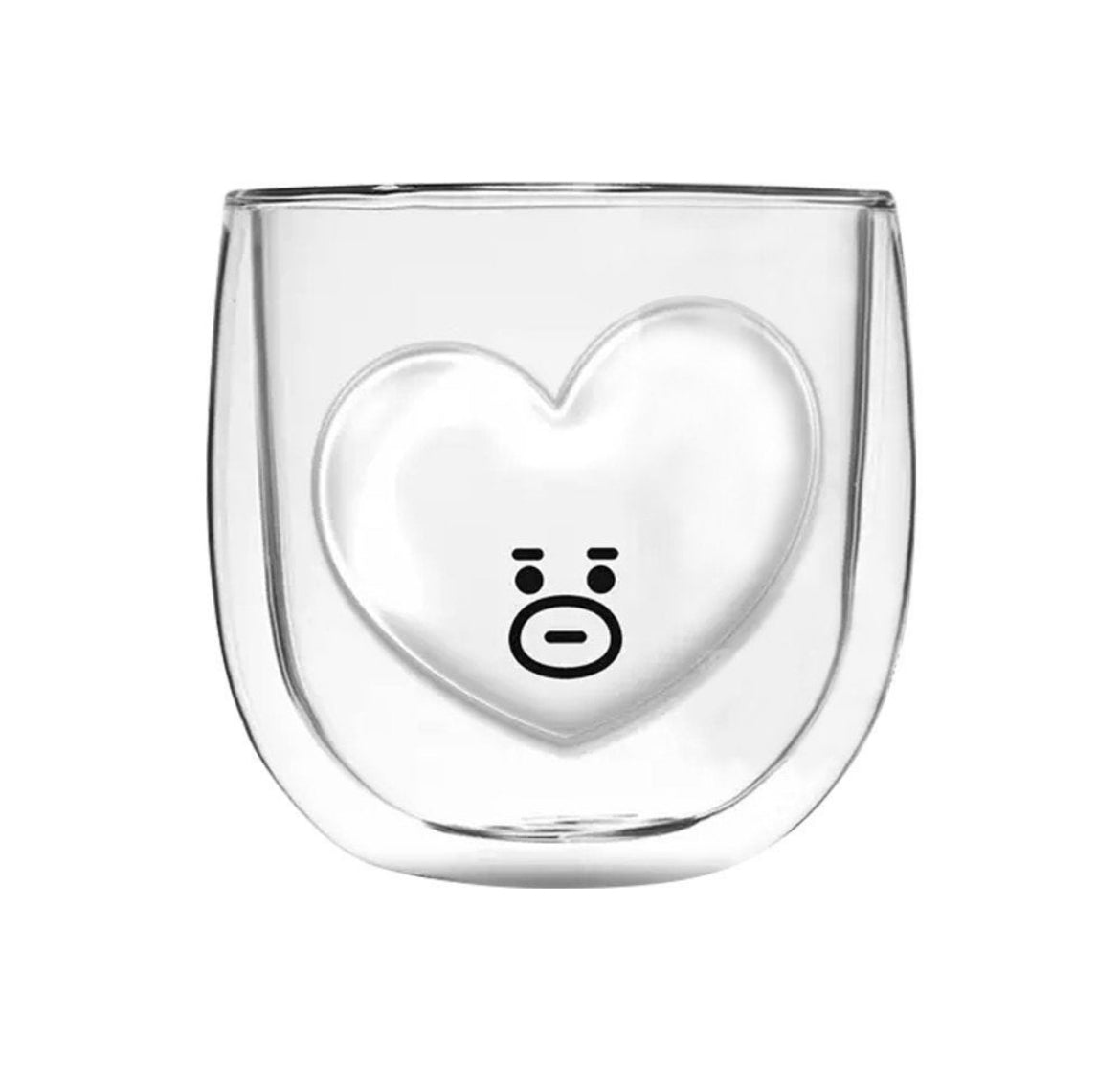BTS BT21 K-Pop Korean Characters Inspired Cute Double-layered Glass Cup