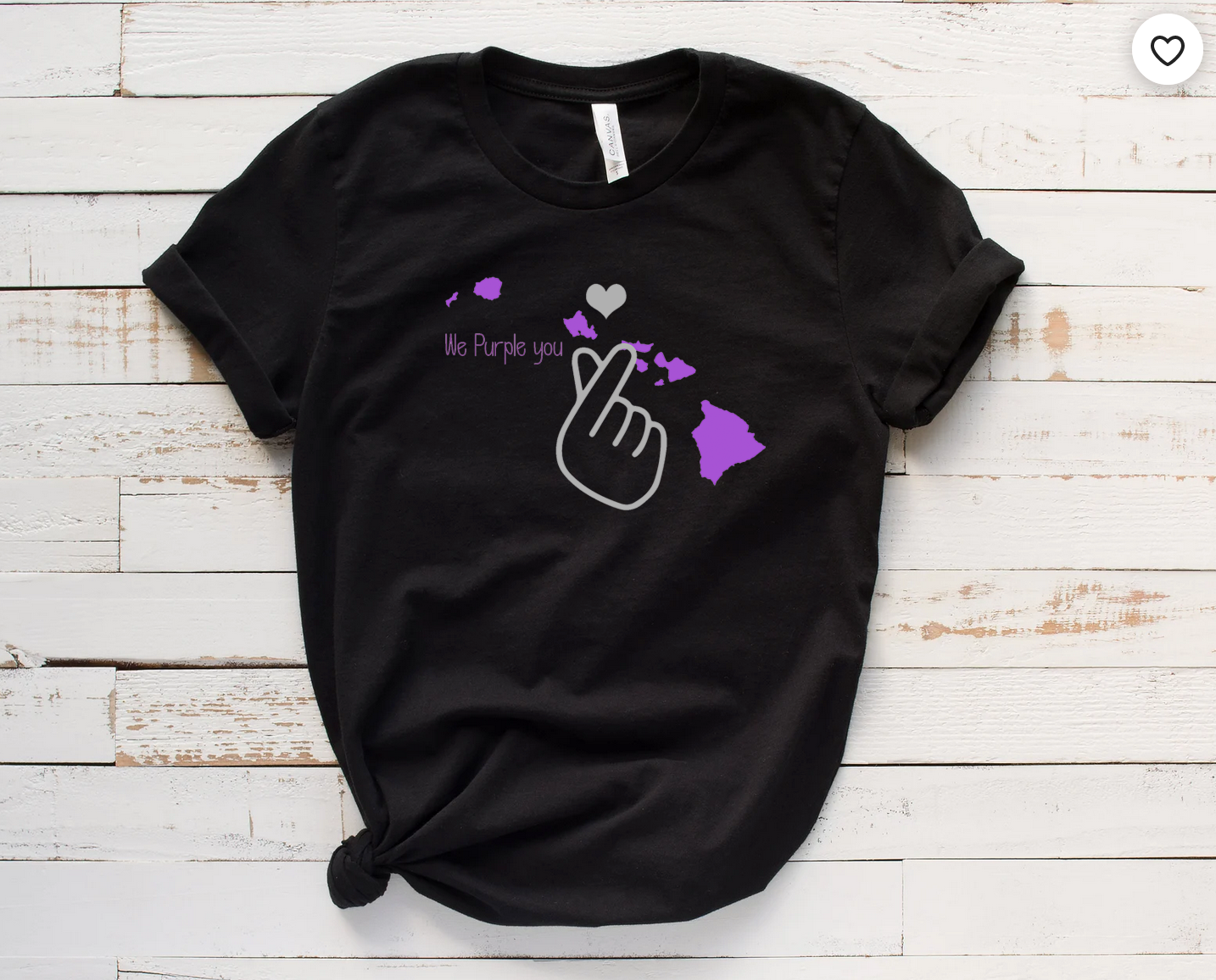 (Coming Soon) Hawaii BTS ARMY Black We Purple you T-Shirt