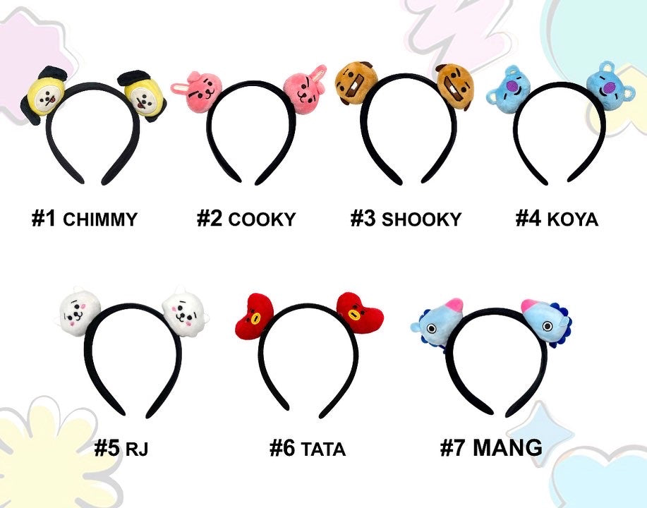 BTS BT21 PLUSH DOLL HAIRBAND