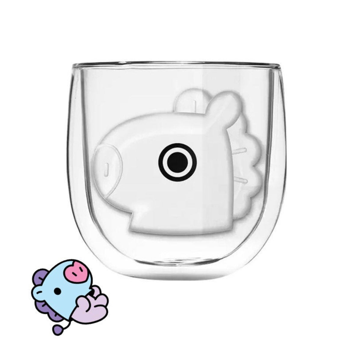 BTS BT21 K-Pop Korean Characters Inspired Cute Double-layered Glass Cup