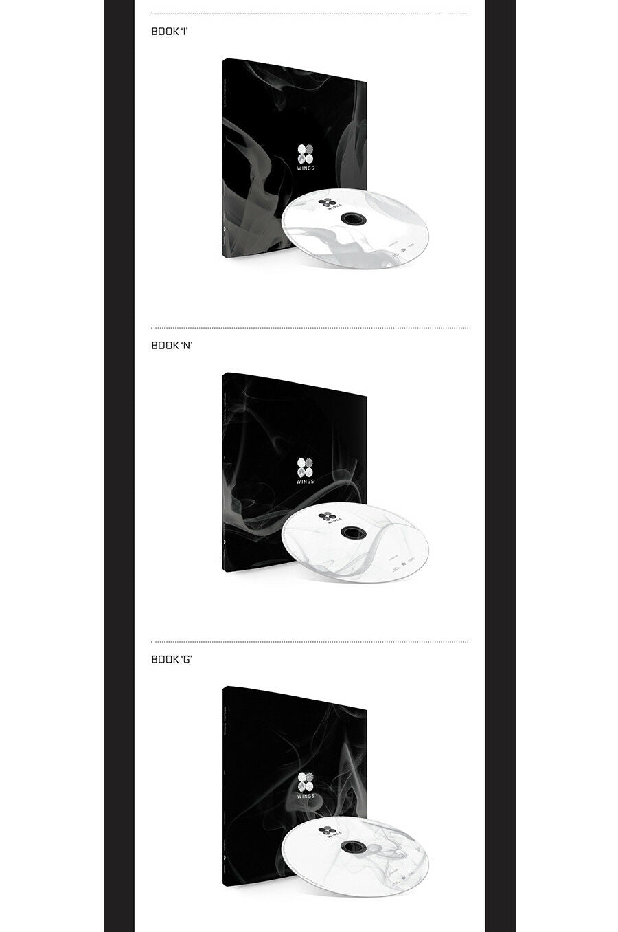 BTS [WINGS] 2nd Album W / I / N / G 4 Ver. SET K-POP SEALED