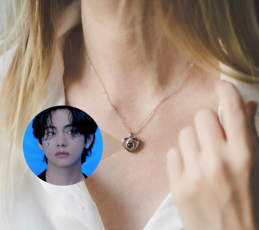 [Pre Order] BTS Photo Projective Necklace/Keychain The Memory of Love Nanotechnology Necklace Girls' Pendants Necklace