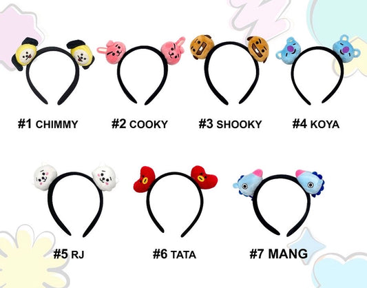 BTS BT21 PLUSH DOLL HAIRBAND
