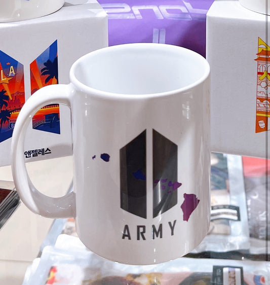 (Restock) BTS Hawaii army mug, BTS Coffee Mug, Gifts For Her, Gifts for BTS army
