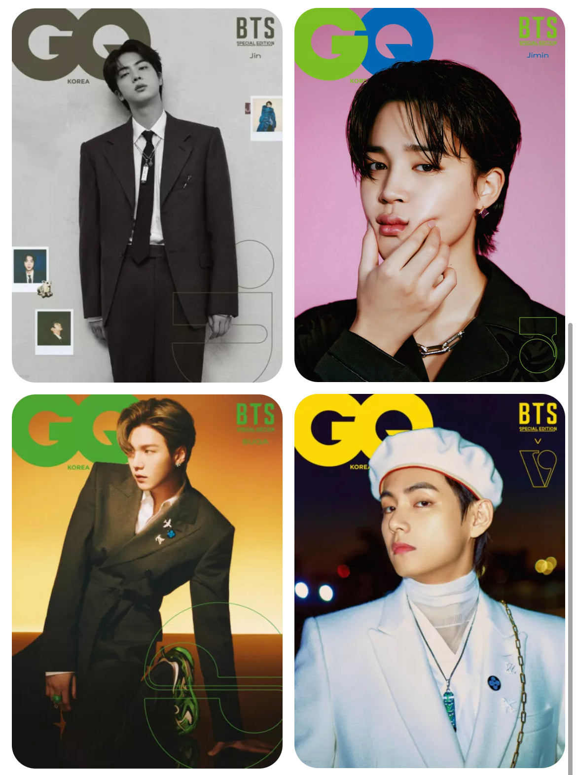 Korean media reports about GQ Fashion Editor selecting BTS's Jin as the  Pride of January