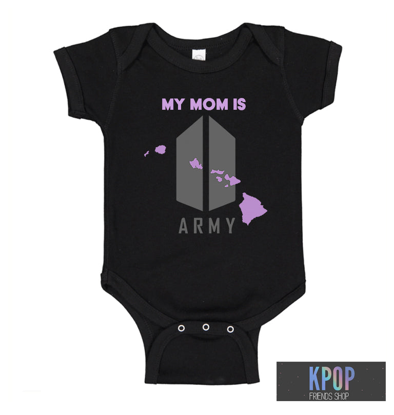 My mom is Hawaii BTS army Onesies - unisex baby clothes baby gift